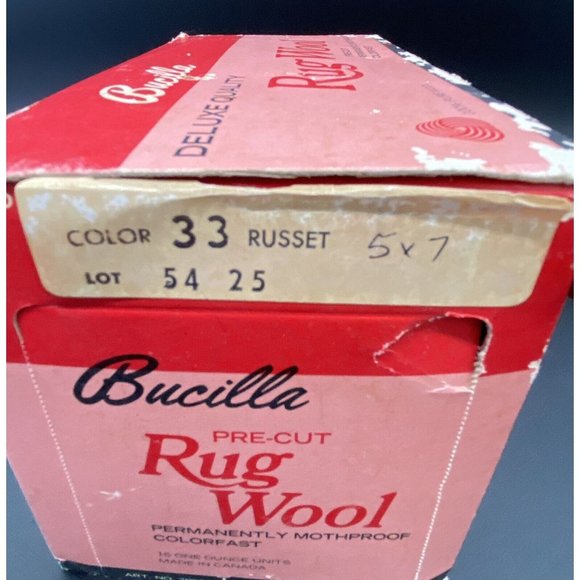 Vintage Bucilla 100% Pure Wool Pre Cut Latch Hook Rug Mothproof NOS Original Box - Picture 5 of 13